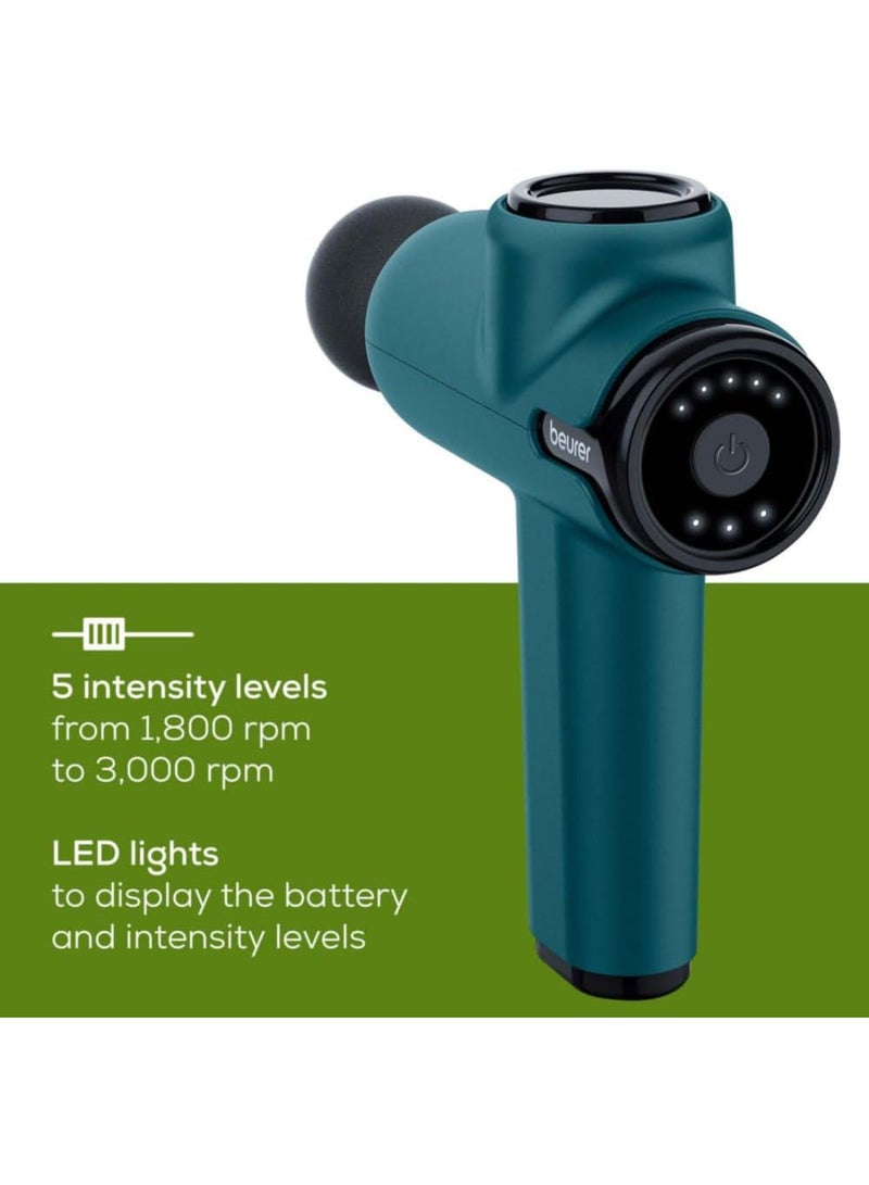 Beurer Renewed - Beurer MG 99 Compact Massage Gun with 4 Attachments and 5 Intensity Levels - Image 3